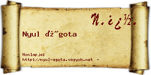 Nyul Ágota névjegykártya